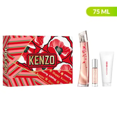 KENZO - Estuche Flower Ikebana By Eau De Parfum 75ml + Travel Spray 10ml + Body Lotion 75ml