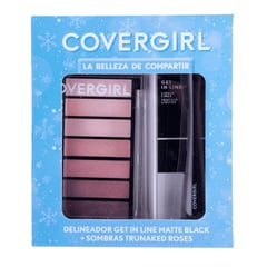 COVERGIRL - Set De Maquillaje Delineador Get In Line Matte Black + Sombras Trunaked Roses