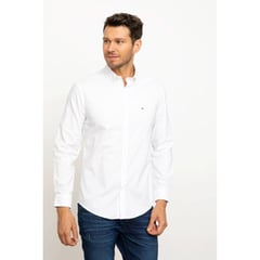 TOMMY HILFIGER - Camisa Manga Larga 100% Algodón Hombre