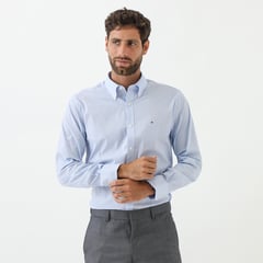 TOMMY HILFIGER - Camisa Manga Larga 100% Algodón Hombre