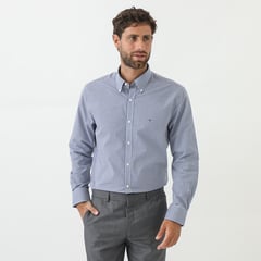 TOMMY HILFIGER - Camisa Manga Larga 100% Algodón Hombre