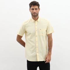 PIERRE CARDIN - Camisa Manga Corta 100% Algodón Hombre