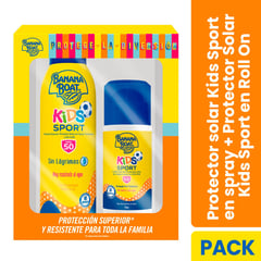 BANANA BOAT - Pack Kids Sport 170gr + Roll On 75ml