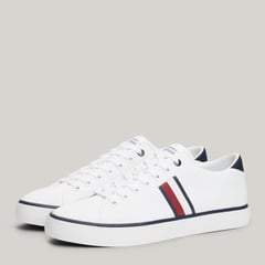 TOMMY HILFIGER - Zapatillas Urbanas Hombre Th Hi Vulc Low Strip Blanco