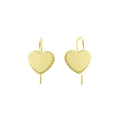 BALIQ - Aretes Corazon Goldensilver Plata 9