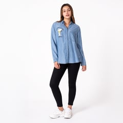 PIONIER - Blusa Manga Larga 100% Algodón Mujer