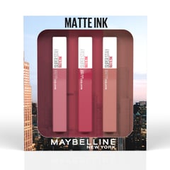 MAYBELLINE - Pack Labiales Matte Ink X 3 Tono Lover, Ruler, Seductress