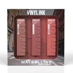 MAYBELLINE - Pack Labiales Vinyl Ink X3 Tono Punchy, Cheeky Y Witty