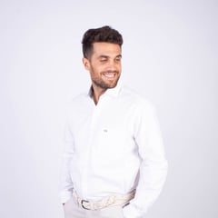 PIERRE CARDIN - Camisa Manga Larga 100% Algodón Hombre