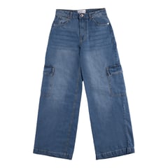 REDWOOD - Jean Wide Leg Cargo Mujer