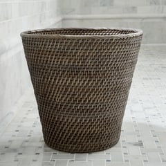 CRATE & BARREL - Papelera/Caneca de Basura Cónico Sedona Gris