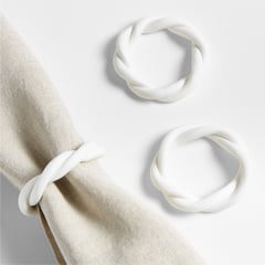 CRATE & BARREL - Aro de Servilleta Marcella Infinity White