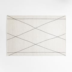 CRATE & BARREL - Alfombra para Interiores/Exteriores Geométrica Phidia Beige 183x274cm