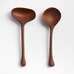 CRATE & BARREL - Set De Utensilios Dua De Madera Para Servir