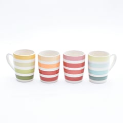 MICA - Set x4 Mugs a Rayas 14 oz