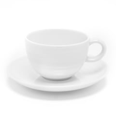 SPAL - Taza Te + Plato Porcelana Roulette White