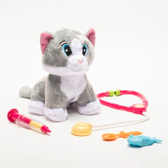 FUNTASTIC PETS - Set De Veterinario Gato Peluche Y Accesorios