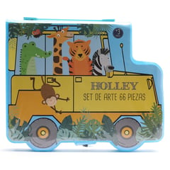 HOLLEY SKOOL - Set de Útiles Maleta 66 Piezas