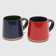 BENETTON - Set X2 Mugs Rojo Y Azul