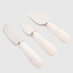 CASA CANTABRIA - Cuchillos para Queso Set x 3 Marble White