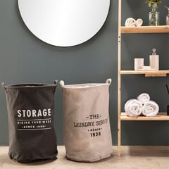 MICA - Canasto Storage para ropa Negro 40x58cm