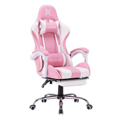 KUZLER - Silla Gamer con Masajeador Lumbar y Reposapies, Reclinable 150°