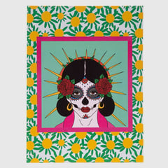 BASEMENT HOME - Poster Decorativa Calabera Mexicana 30x40cm Pepa Espinoza