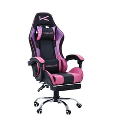 KUZLER - Silla Gamer con Masajeador Lumbar y Reposapies, Reclinable 150°