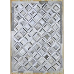 BASEMENT HOME - Alfombra de Cuero Diamond Beige/Gris