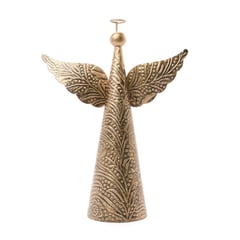 MICA - Adorno Navideño Ángel Gold Tallado 46Cm