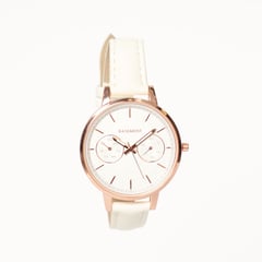 BASEMENT - Reloj Mujer Ecocuero Blanco