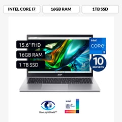 ACER - Laptop Intel Core i7 16GB 1TB SSD Aspire 3 12va Gen 15.6"
