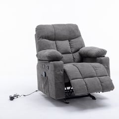 MICA - Sofá Reclinable Thunder con Mecedora, Masajeador, Calentador y Puertos USB