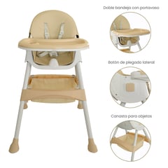 PRIORI - Silla de Comer Bebé Torino Plegable 3 en 1 Yamp