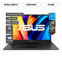 ASUS - Laptop Intel Core i5 de 12 núcleos 12GB 512GB SSD Vivobook 16 12° Gen 16" WUXGA