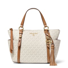 MICHAEL KORS - Cartera Tote Blanca con Logo