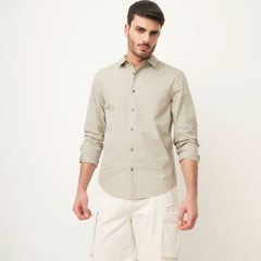 BASEMENT - Camisa 100% Algodón Hombre