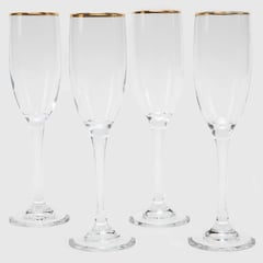 ROBERTA ALLEN - Set X4 Copas Champagne 190ml Gold