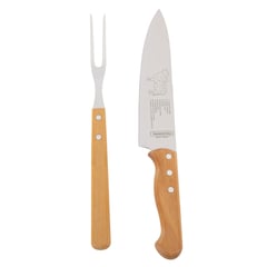 TRAMONTINA - Set X2 Cuchillo + Trinche Churrasco