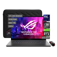 Gamer Intel Core Ultra 9 Processor 185H de 16 núcleos RTX 4070 32GB RAM 1TB SSD ROG Zephyrus G16 16''