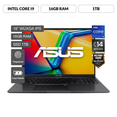 ASUS - Laptop Intel Core I9 14 Nucleos 16Gb Ram 1 Tb Ssd Vivobook 16 15.6 Wuxga