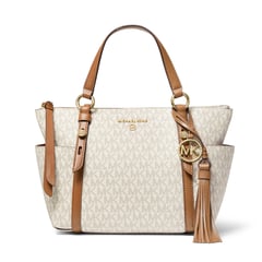 MICHAEL KORS - Cartera Tote Blanca con Logo