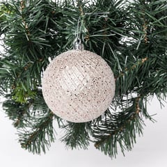 MICA - Bola Árbol navidad blanca 10cm