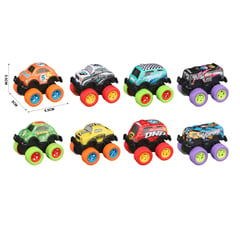 KIDS N PLAY - Pack X8 Carros Big Wheels Pull Back