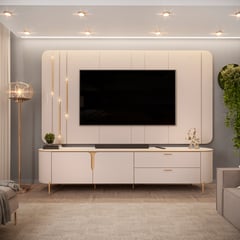 MICA - Panel Con Mesa De Tv Celine 75" Beige