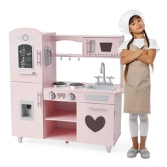 SCOOP - Juguete Cocina Niños De Madera Rosada