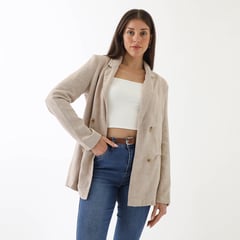 ELLE - Blazer Lino Mujer