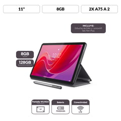 LENOVO - Tablet Lenovo Tab M11 Mediatek Helio G88 8GB RAM 128GB eMMC 11" WUXGA 4G LTE + Folio + Lapiz
