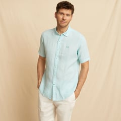 LA MARTINA - Camisa Manga Corta 100% Lino Hombre