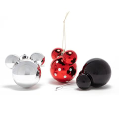 DISNEY - Set4 adorno colgante Mickey plateado